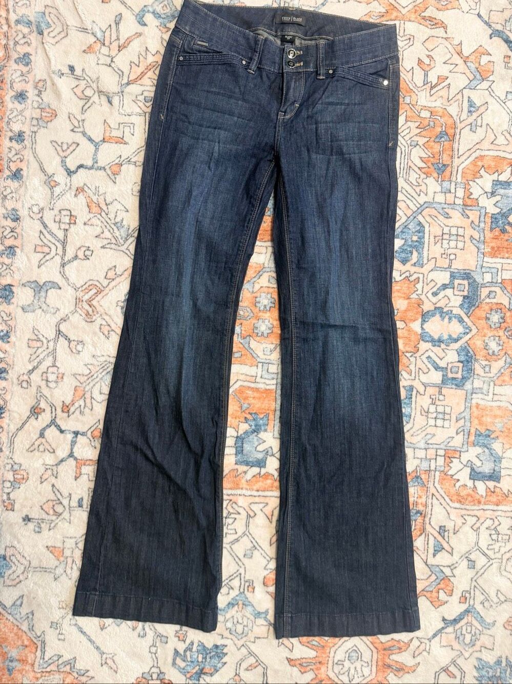 BLANKNYC High Rise Trouser Leg Pants Women's Size 2 Blue Denim Jeans